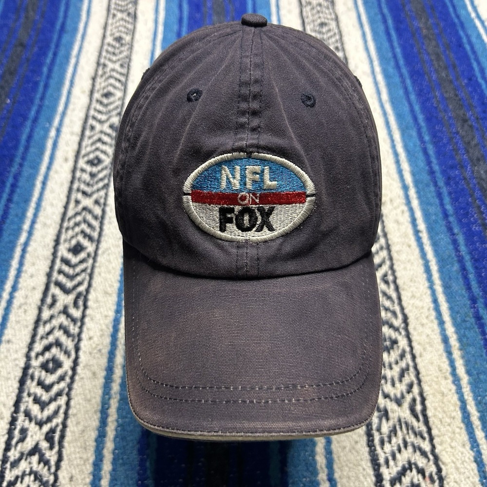 Vintage Fox Sports NFL On Fox Hat 90s Y2K Black Snapback Wool Cap TV Network